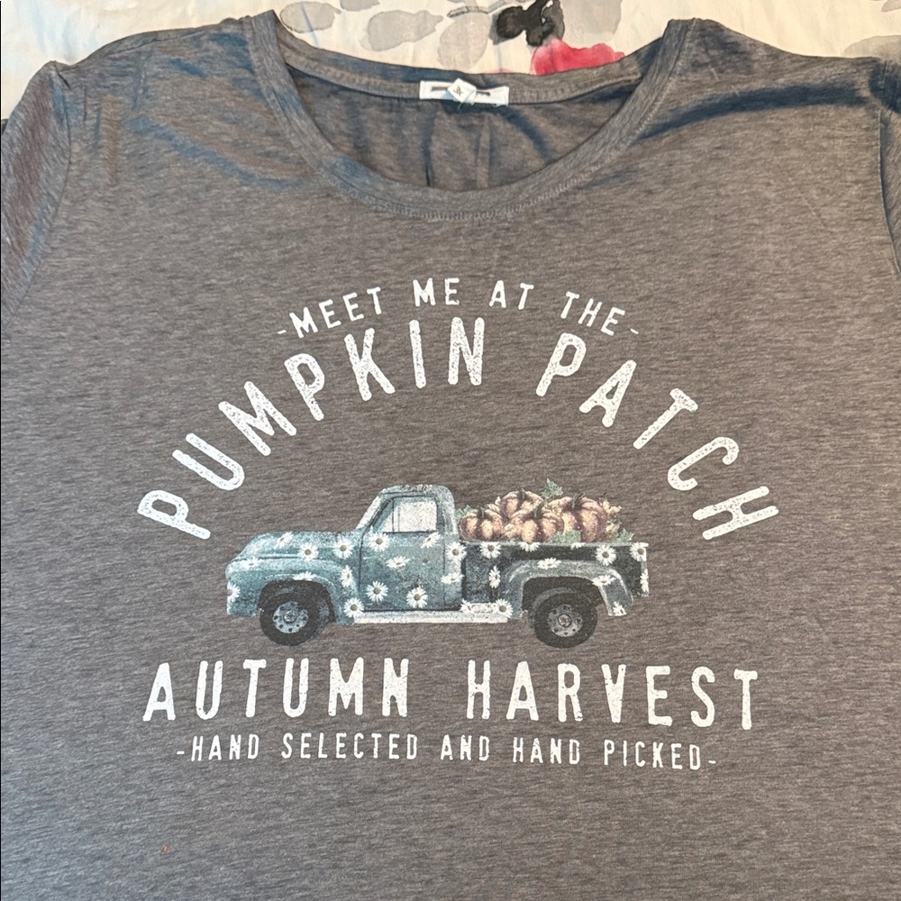 Maurices Gray Pumpkin Patch Tee